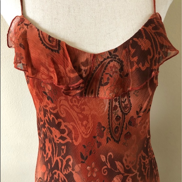 Sexy Silk Asymmetrical Maxi Dress - Picture 2 of 8